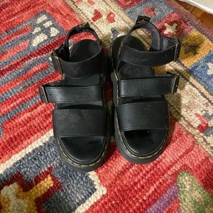 Women’s doc marten black sandals- size 7